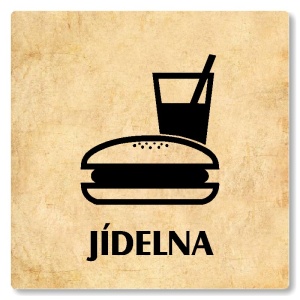 Jídelna, 118x118mm, pergamen, Nevada